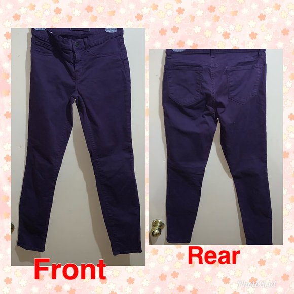 J Brand Skinny Leg Aubergine Jeans Size 26 PURPLE - Picture 2 of 8